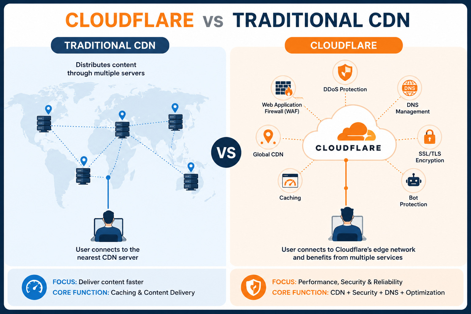 تفاوت Cloudflare با CDN های رایج